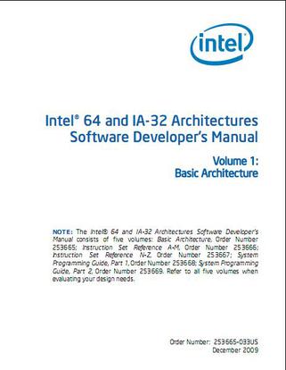 Intel? 64 and IA-32 Architectures Software Developer's Manual